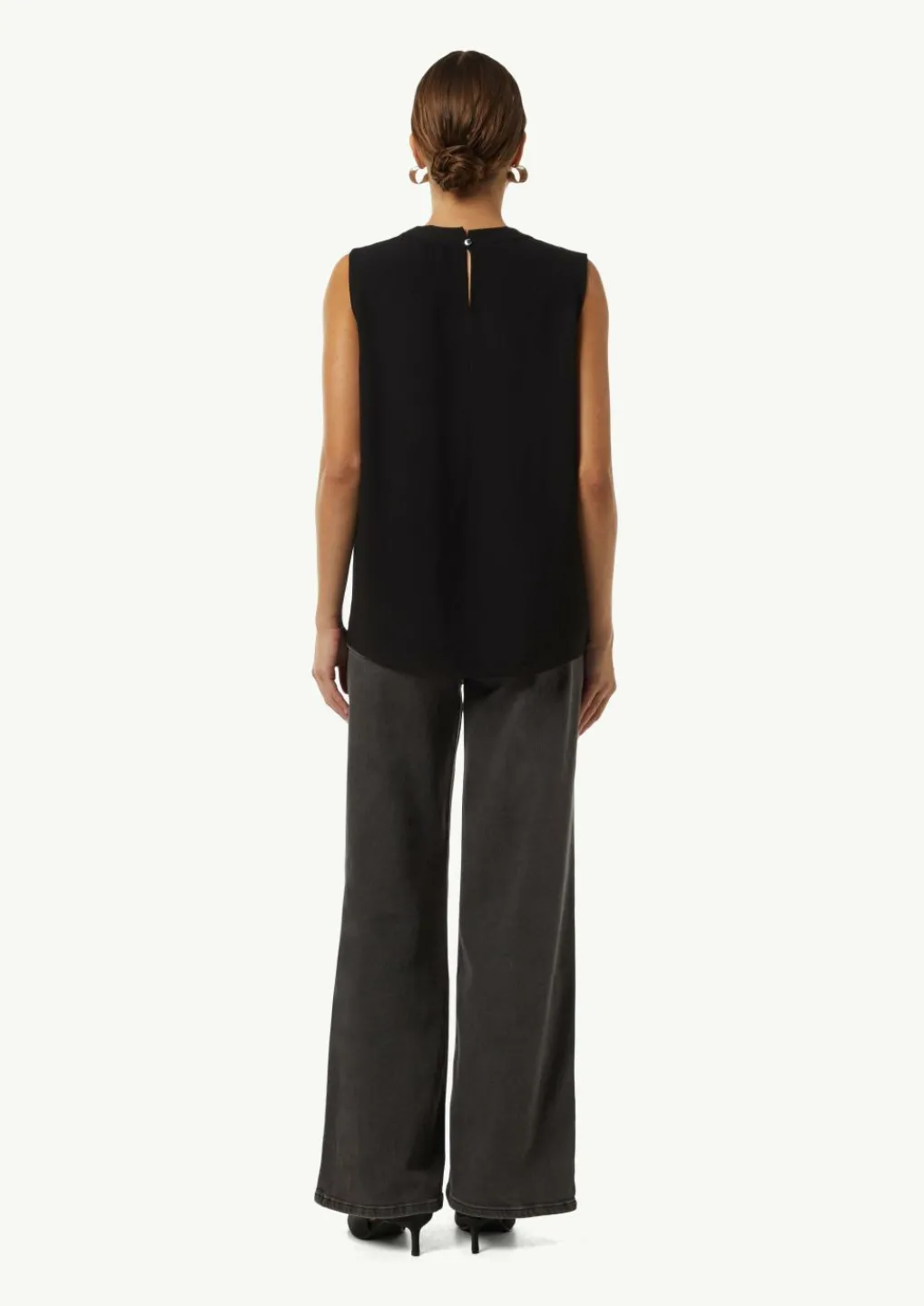 Crêpe-Top mit Faltendetail-Comma Outlet