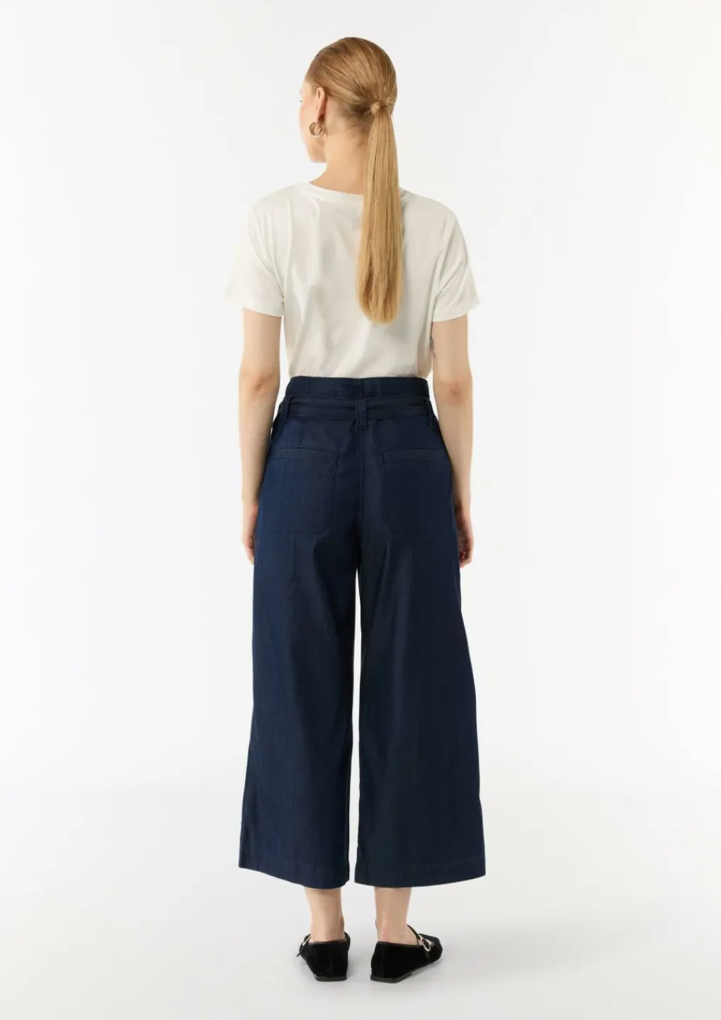 Culotte aus Lyocellmix mit Bindegürtel-Comma Best