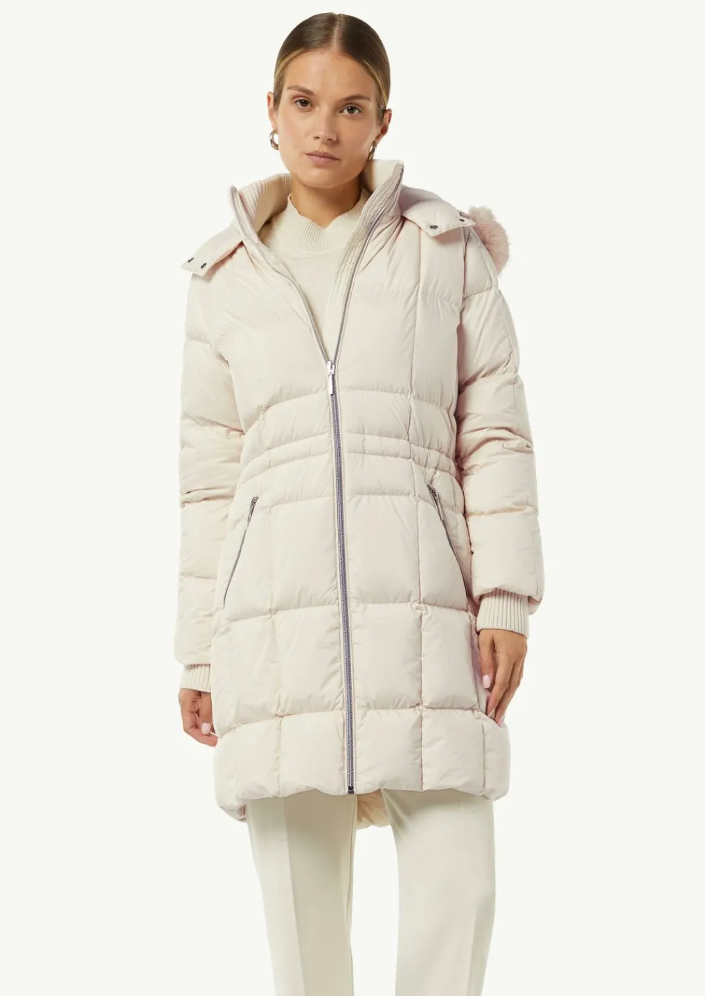 Daunenparka mit abnehmbarem Kunstfell-Comma Sale