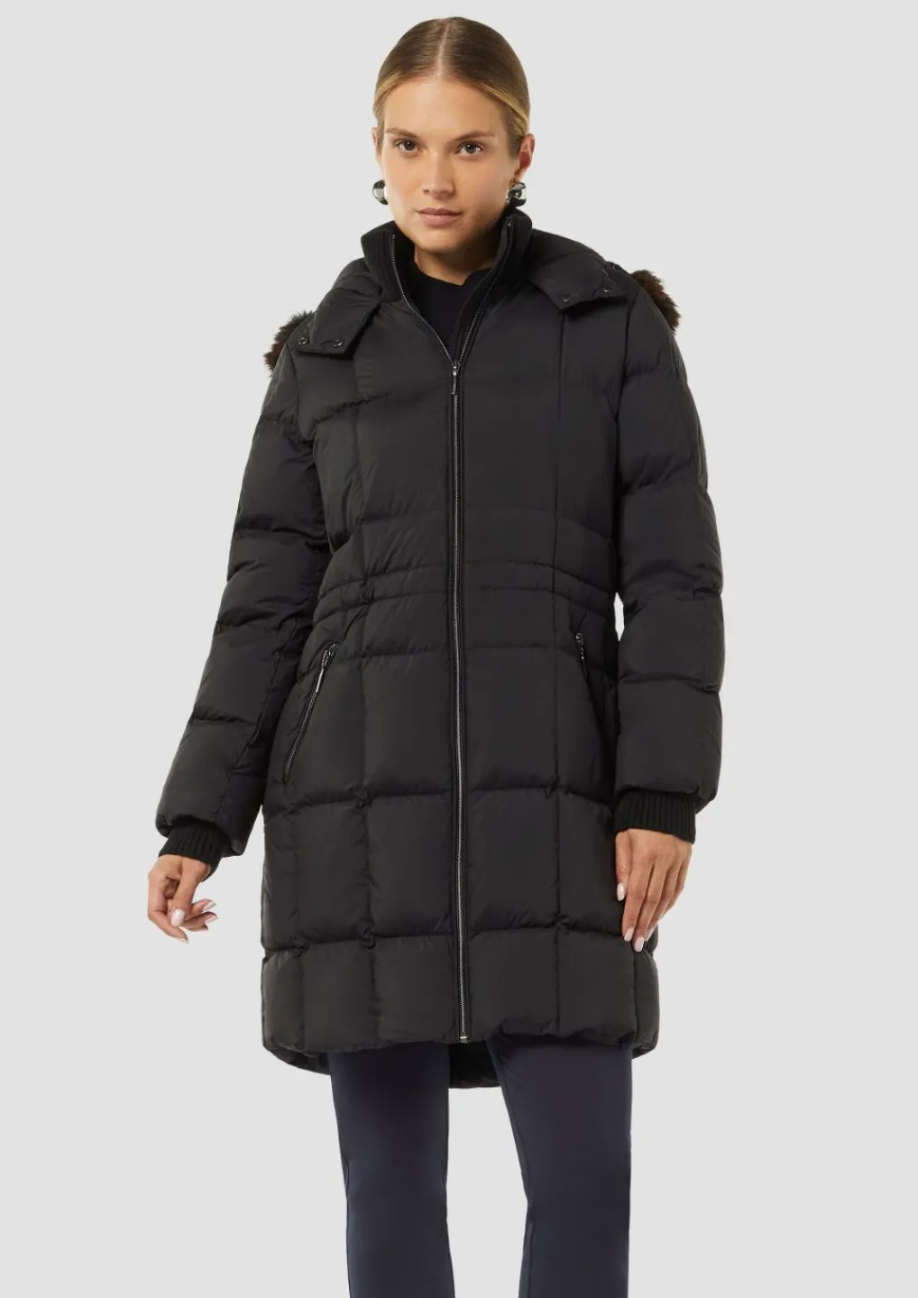 Daunenparka mit abnehmbarem Kunstfell-Comma Best