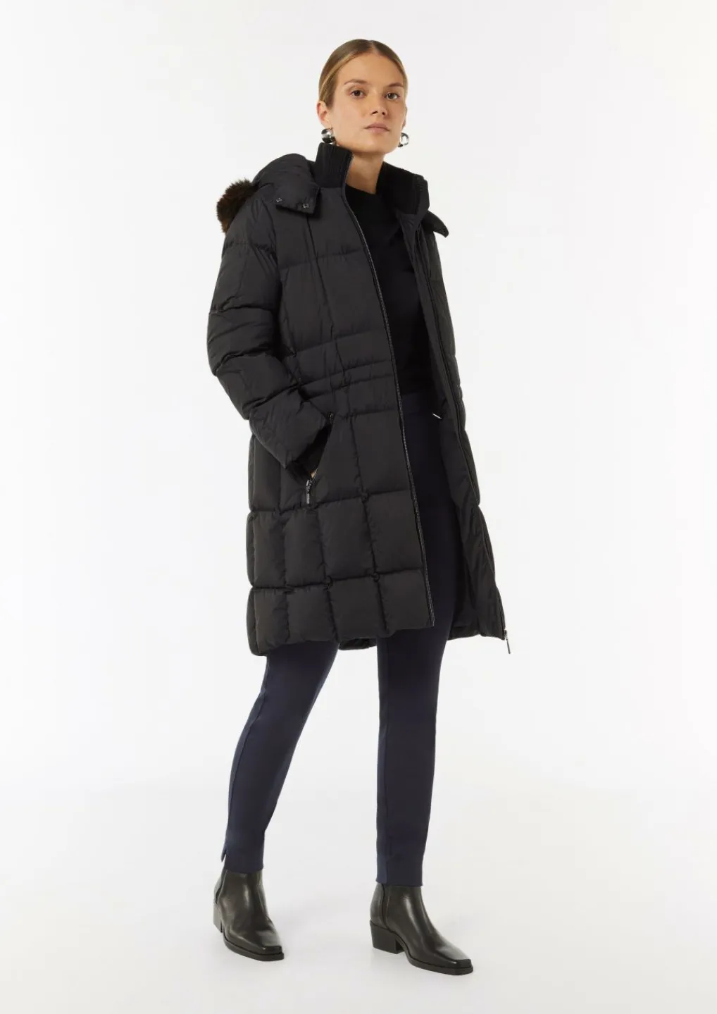Daunenparka mit abnehmbarem Kunstfell-Comma Best