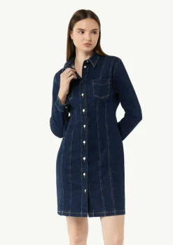 Denim-Kleid mit Ziernähten-Comma Best