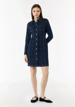 Denim-Kleid mit Ziernähten-Comma Best