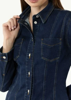 Denim-Kleid mit Ziernähten-Comma Best