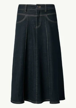 Denim-Rock mit nahtfeinen Taschen-Comma New