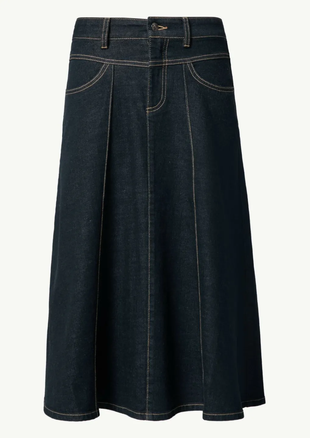 Denim-Rock mit nahtfeinen Taschen-Comma New
