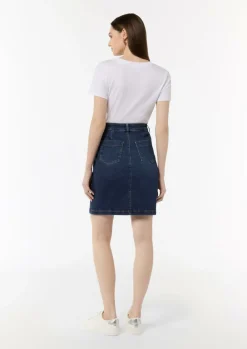Denimrock mit vorderseitigem Schlitz-Comma Sale