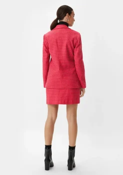 Dobby-Blazer mit Hahnentritt-Muster-Comma Best