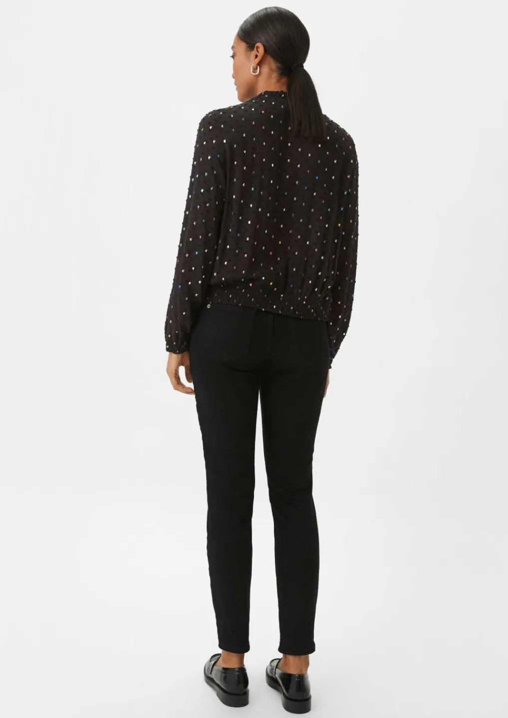 Dobbybluse mit Effektprint-Comma Sale