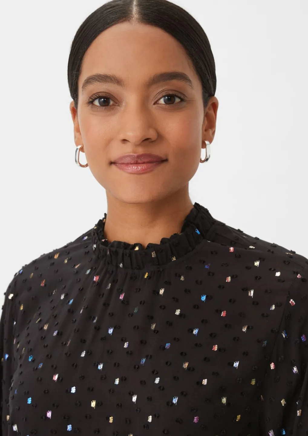 Dobbybluse mit Effektprint-Comma Sale