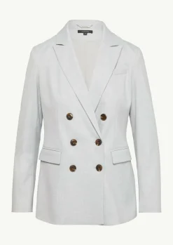 Doppelreihiger Blazer aus fließendem Flanell-Comma Best