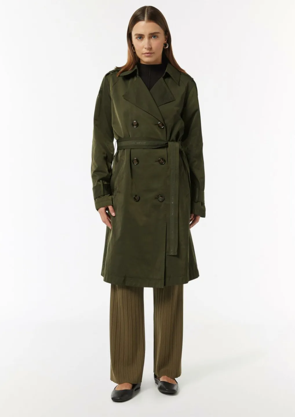 Doppelreihiger Trenchcoat aus Baumwollmix-Comma Outlet