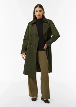Doppelreihiger Trenchcoat aus Baumwollmix-Comma Outlet