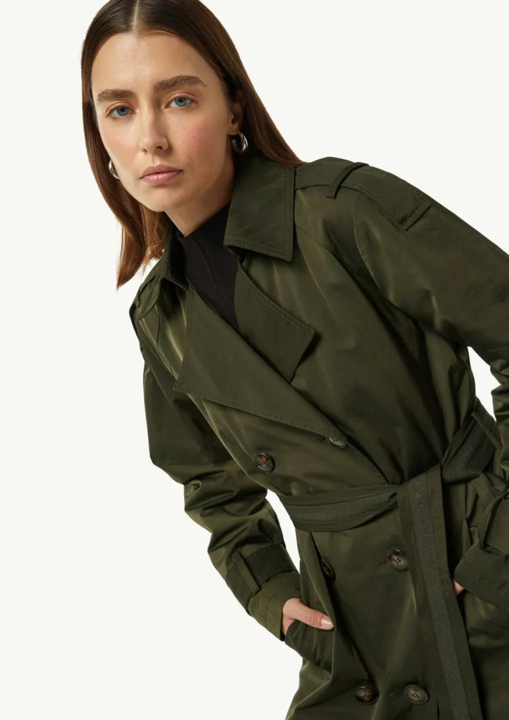 Doppelreihiger Trenchcoat aus Baumwollmix-Comma Outlet