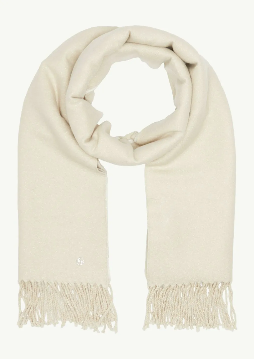 Doubleface-Schal mit Glitzereffekt und Fransen-Comma Discount
