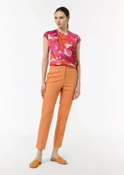 Drapierte Satinbluse-Comma Outlet