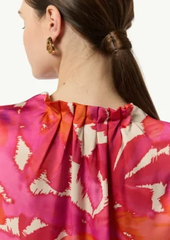 Drapierte Satinbluse-Comma Outlet