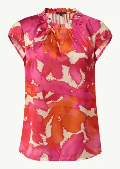 Drapierte Satinbluse-Comma Outlet