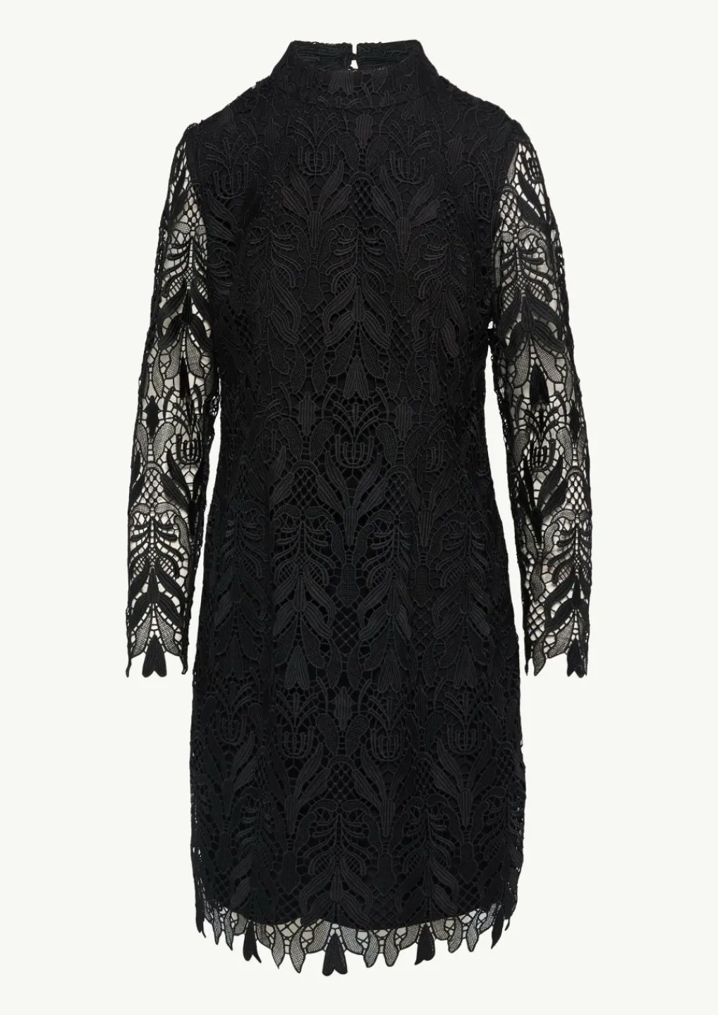Edles Spitzenkleid mit Stehkragen-Comma New