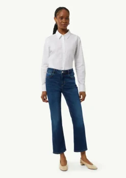 Elastische Ankle-Jeans mit leicht ausgestelltem Bein-Comma Hot