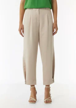 Elastische Baumwollhose in O-Form mit Knopfdetail-Comma Clearance