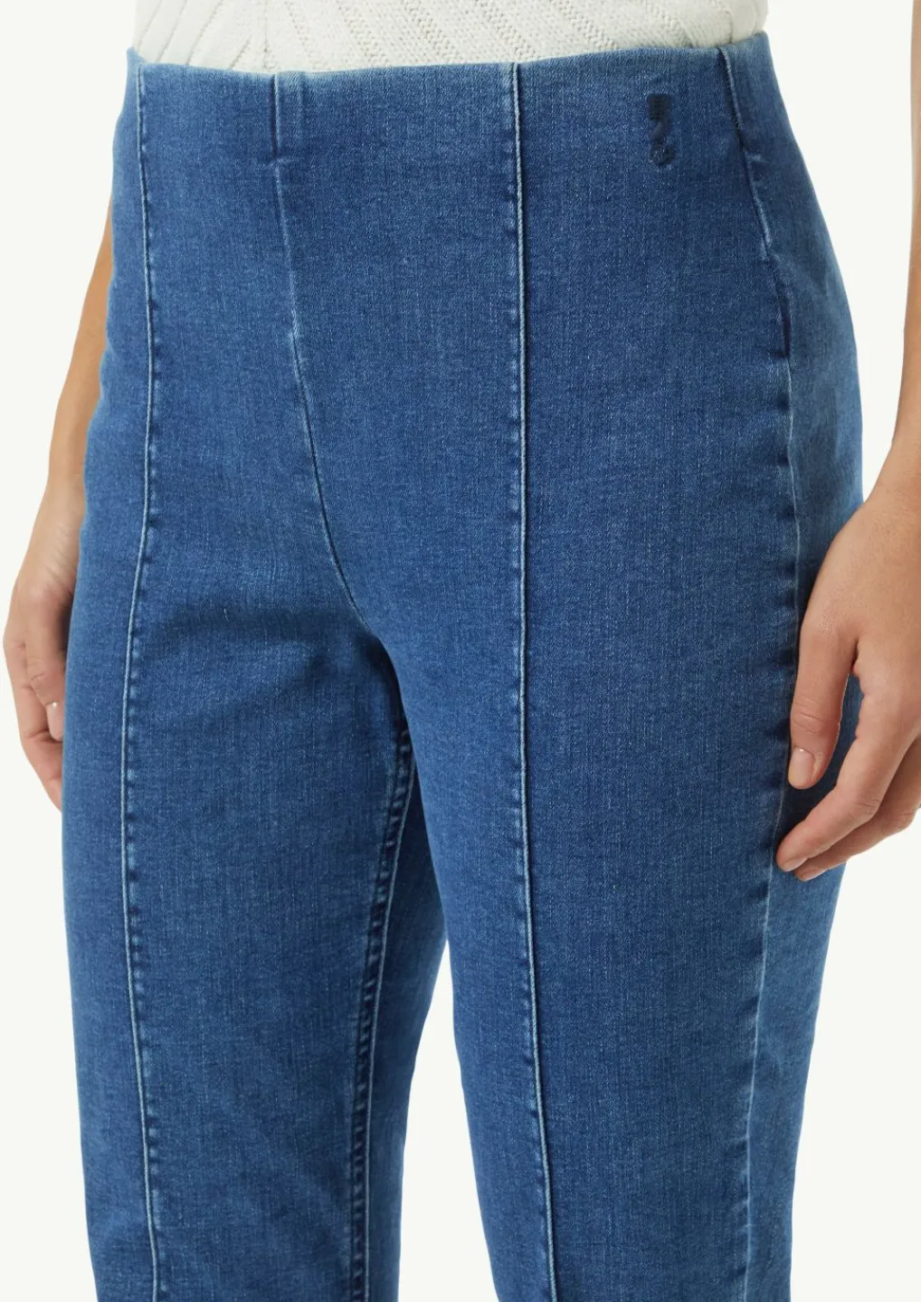 Elastische Jeggings mit Ziernähten-Comma Fashion