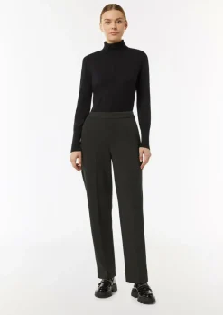 Elastische Jersey-Hose mit Bügelfalte-Comma Hot