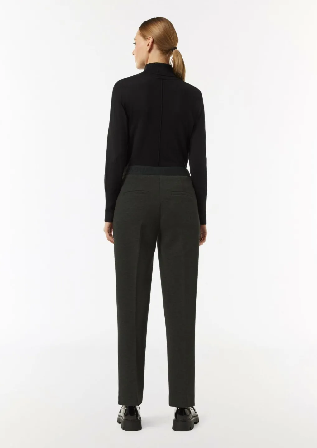Elastische Jersey-Hose mit Bügelfalte-Comma Hot