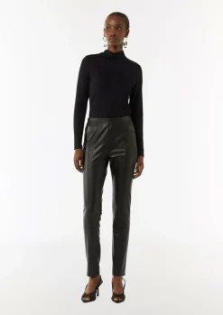 Elastische Leggings aus Lederimitat-Comma Online