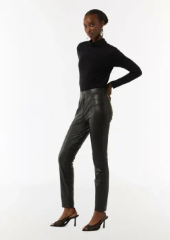 Elastische Leggings aus Lederimitat-Comma Online