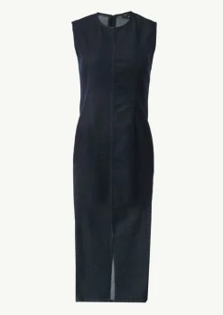 Elastisches Denim-Kleid mit Schlitz-Comma Online