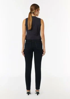 Elastische Slim-Leg-Jeans mit dunkler Waschung-Comma New