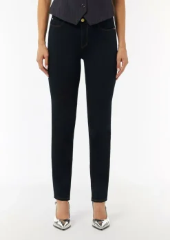 Elastische Slim-Leg-Jeans mit dunkler Waschung-Comma New