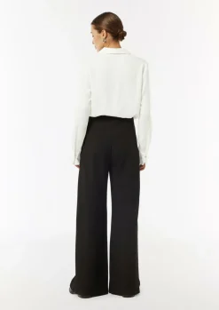 Elegante Satin-Bluse mit verdeckter Knopfleiste-Comma Online