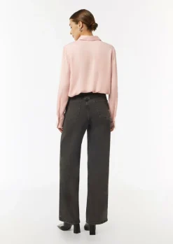 Elegante Satin-Bluse mit verdeckter Knopfleiste-Comma Outlet