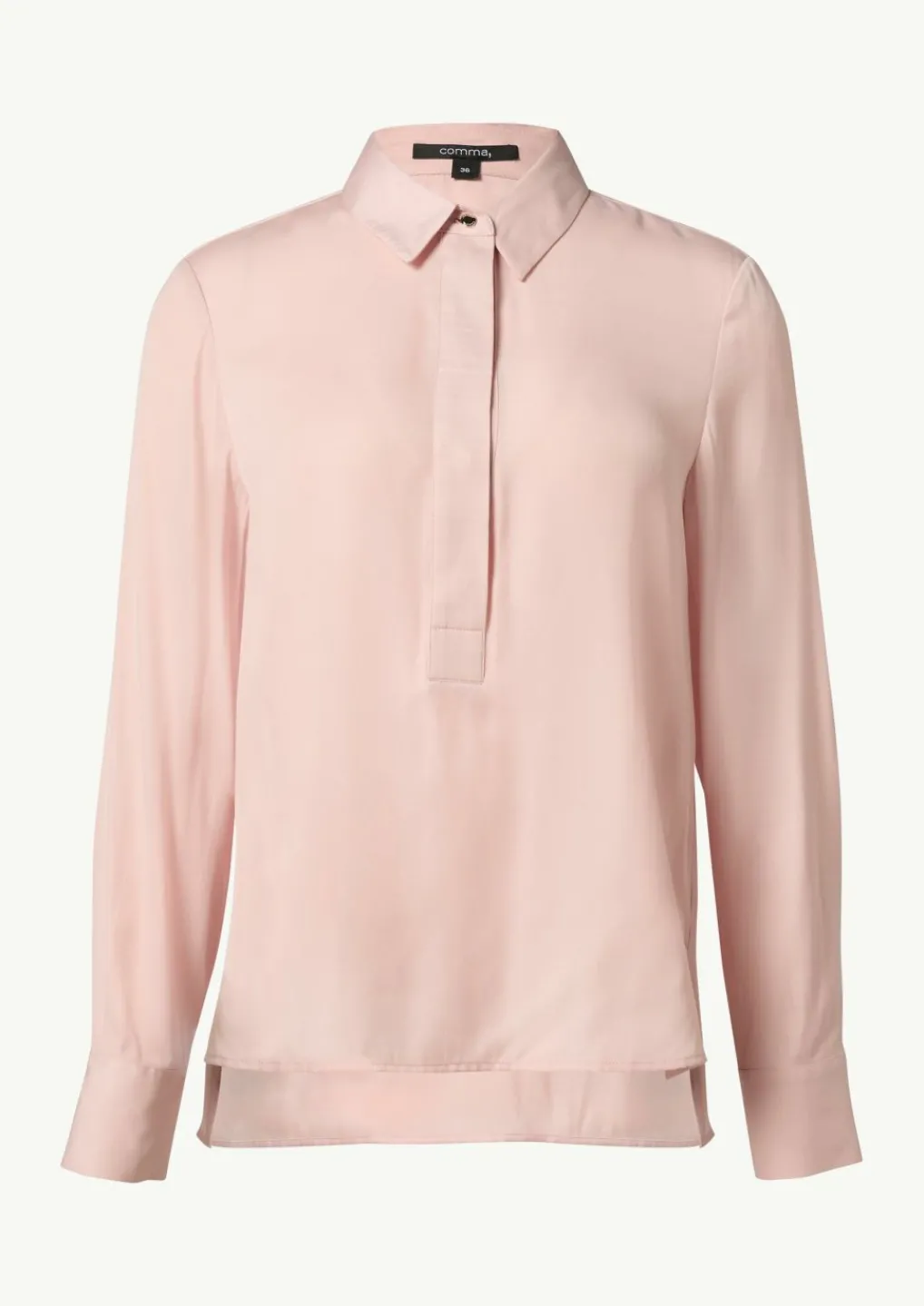 Elegante Satin-Bluse mit verdeckter Knopfleiste-Comma Outlet