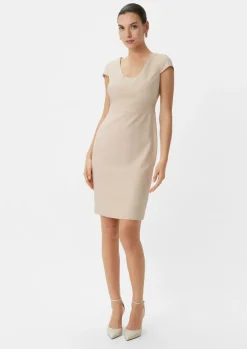 Elegantes Etuikleid mit Kappärmeln-Comma Fashion
