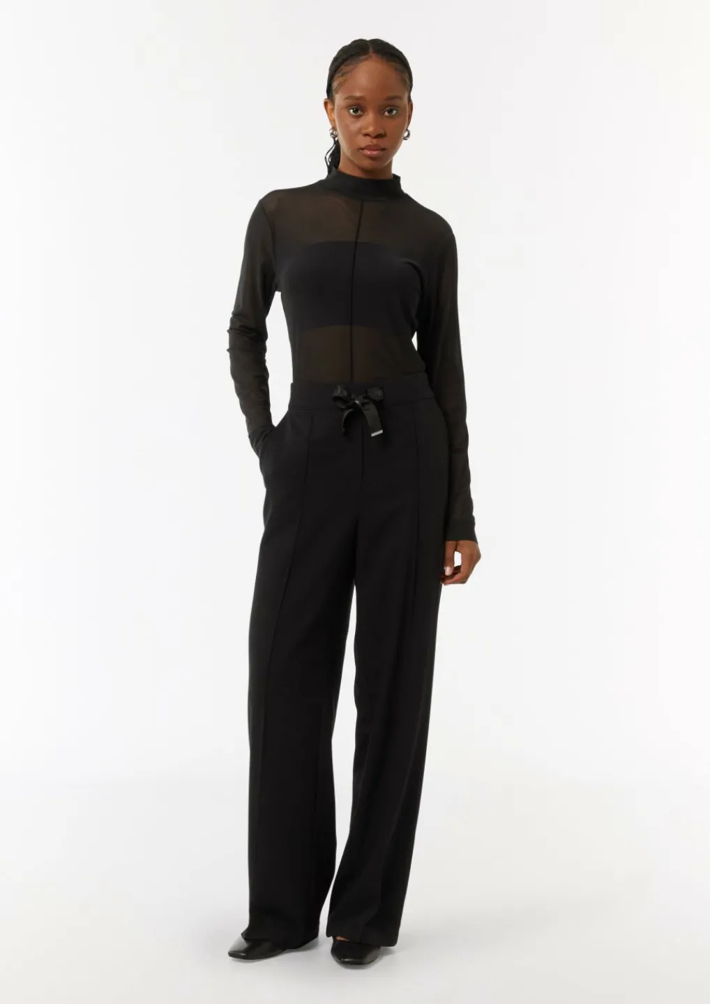 Elegante Stoffhose mit Bindeband-Comma Clearance