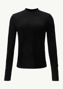 Feiner Strickpullover mit Zierknöpfen am Ärmel-Comma Discount