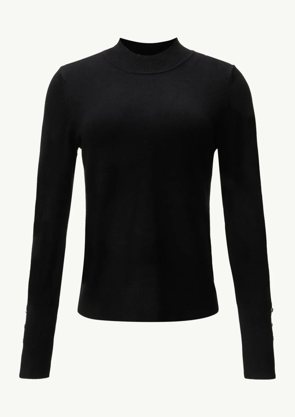 Feiner Strickpullover mit Zierknöpfen am Ärmel-Comma Discount