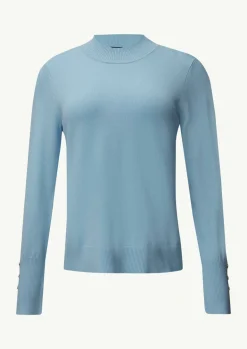 Feiner Strickpullover mit Zierknöpfen am Ärmel-Comma Discount