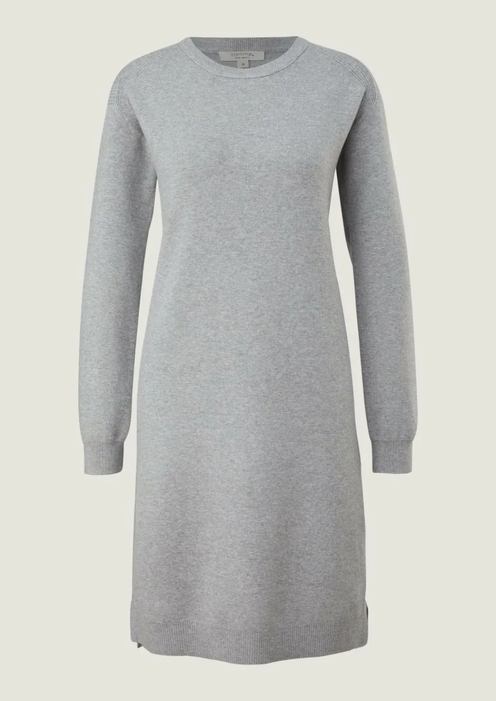Feinstrickkleid mit Ripp-Details-Comma Online
