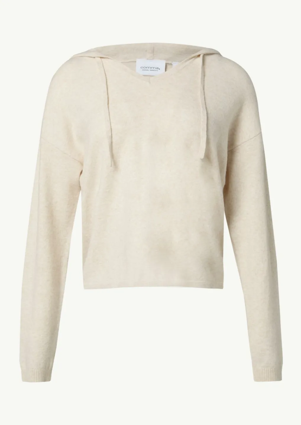 Feinstrick-Pullover mit Kapuze-Comma Best