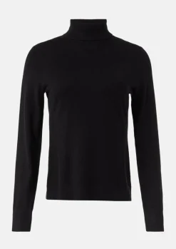 Feinstrickpullover mit Rollkragen und Schlitz am Ärmel-Comma Sale