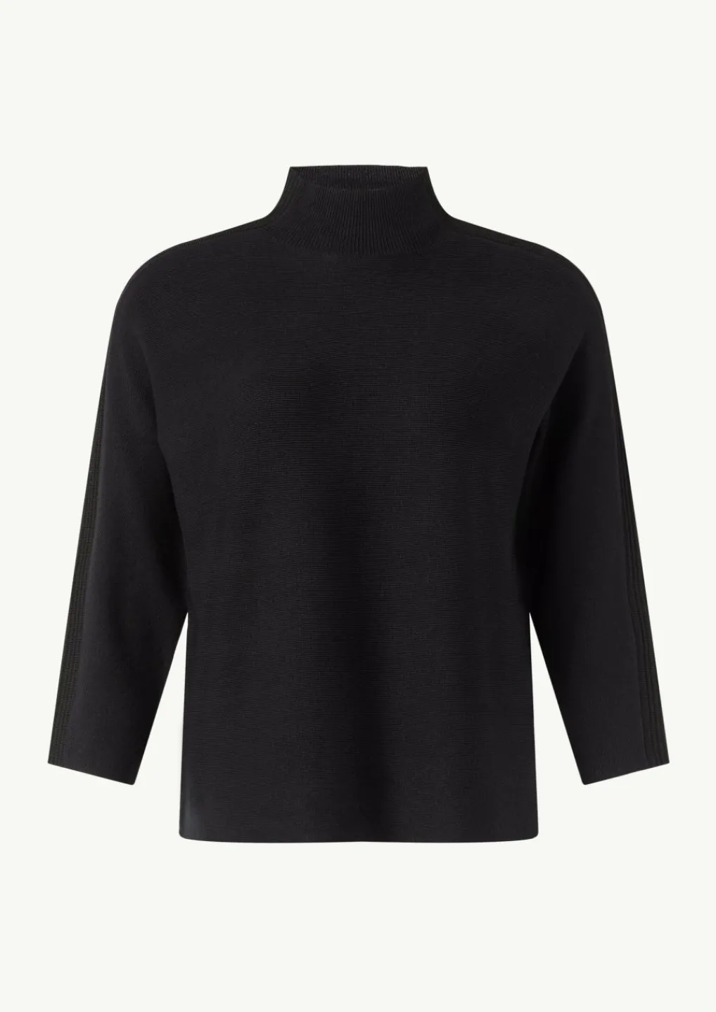 Feinstrickpullover mit Stehkragen und Rippdetail-Comma Clearance