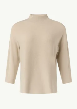 Feinstrickpullover mit Stehkragen und Rippdetail-Comma Best