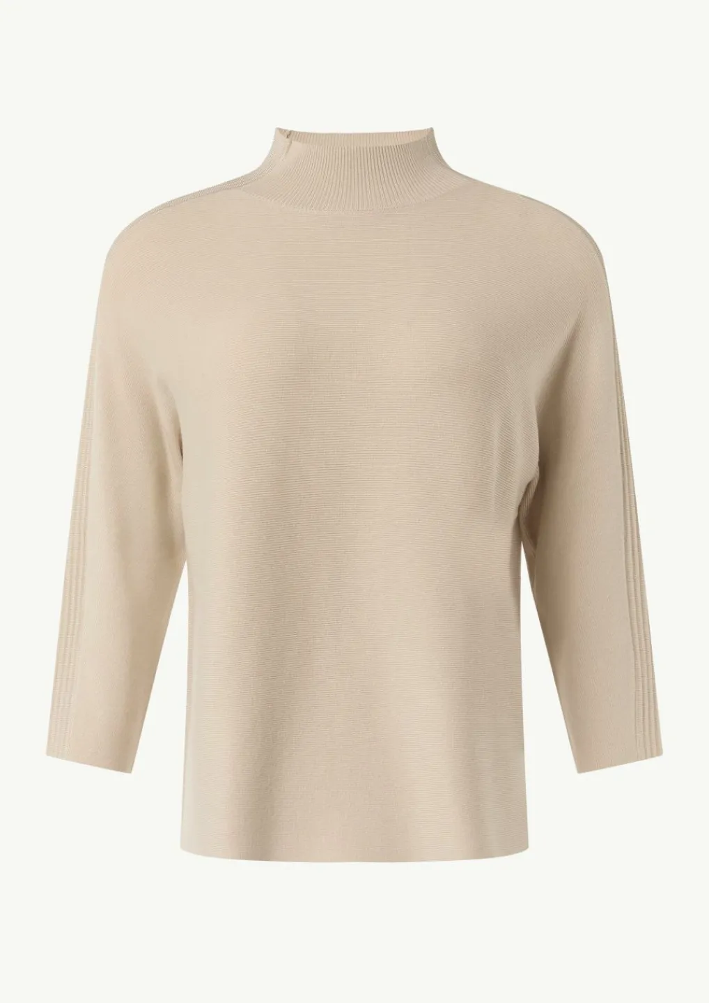 Feinstrickpullover mit Stehkragen und Rippdetail-Comma Best