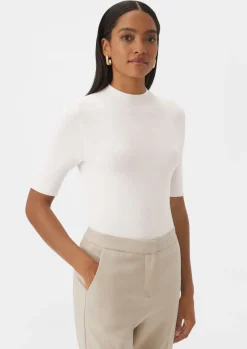 Feinstrickpullover mit Stehkragen-Comma Discount