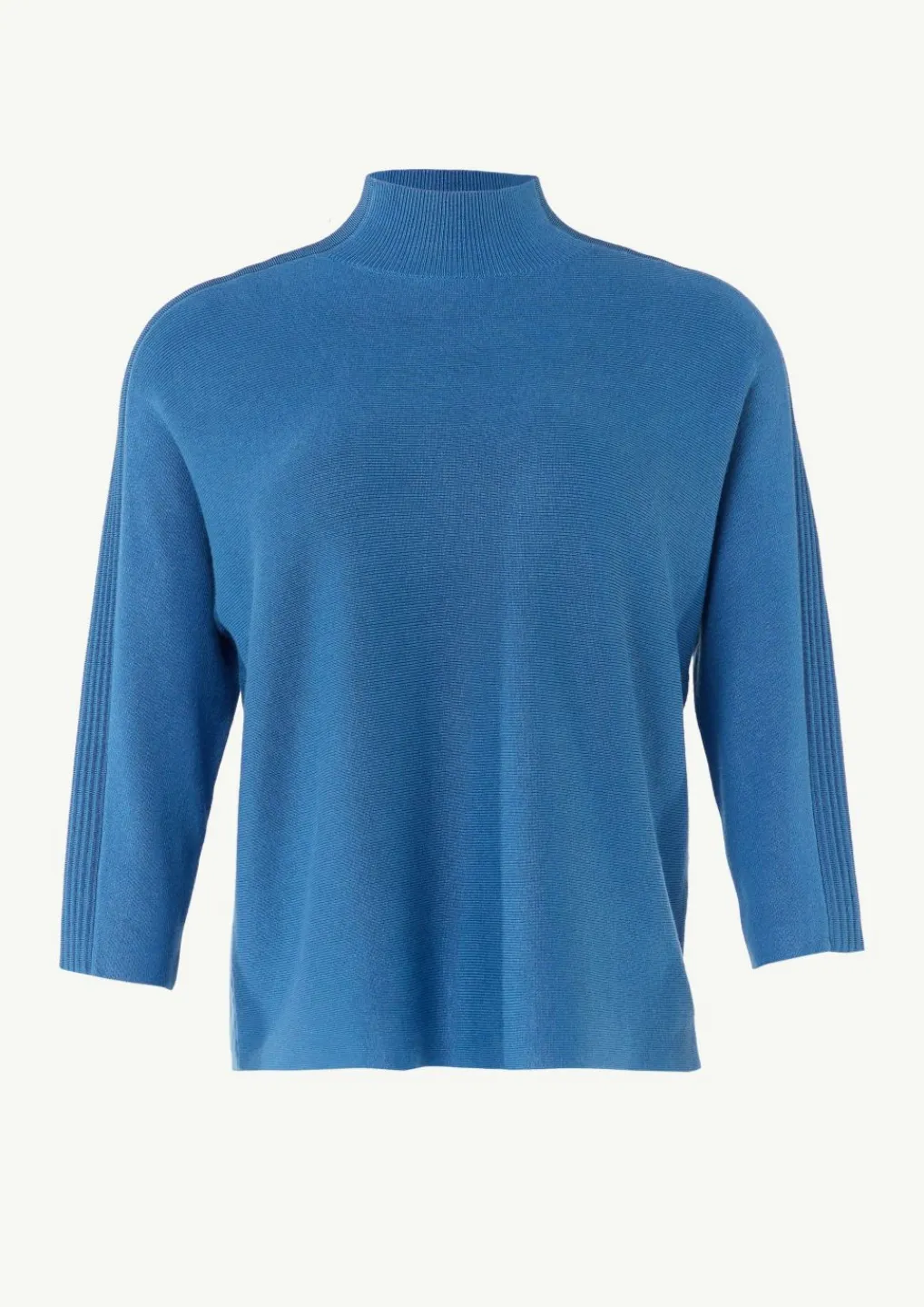 Feinstrickpullover mit Stehkragen und Rippdetail-Comma Clearance