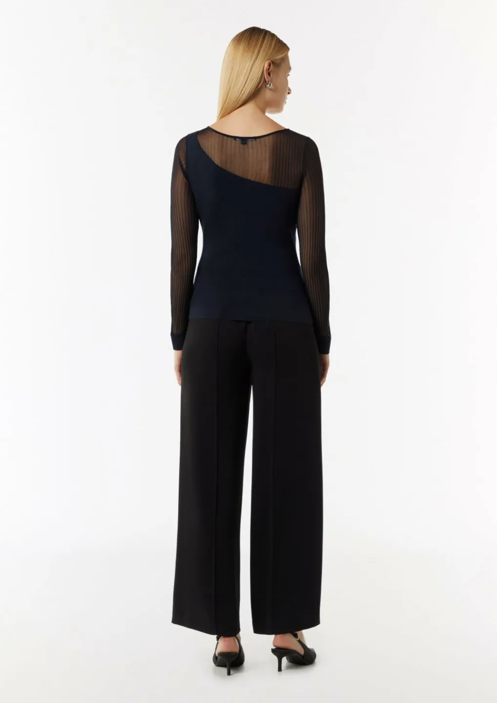 Feinstrickpullover mit Transparenz-Effekt-Comma Sale